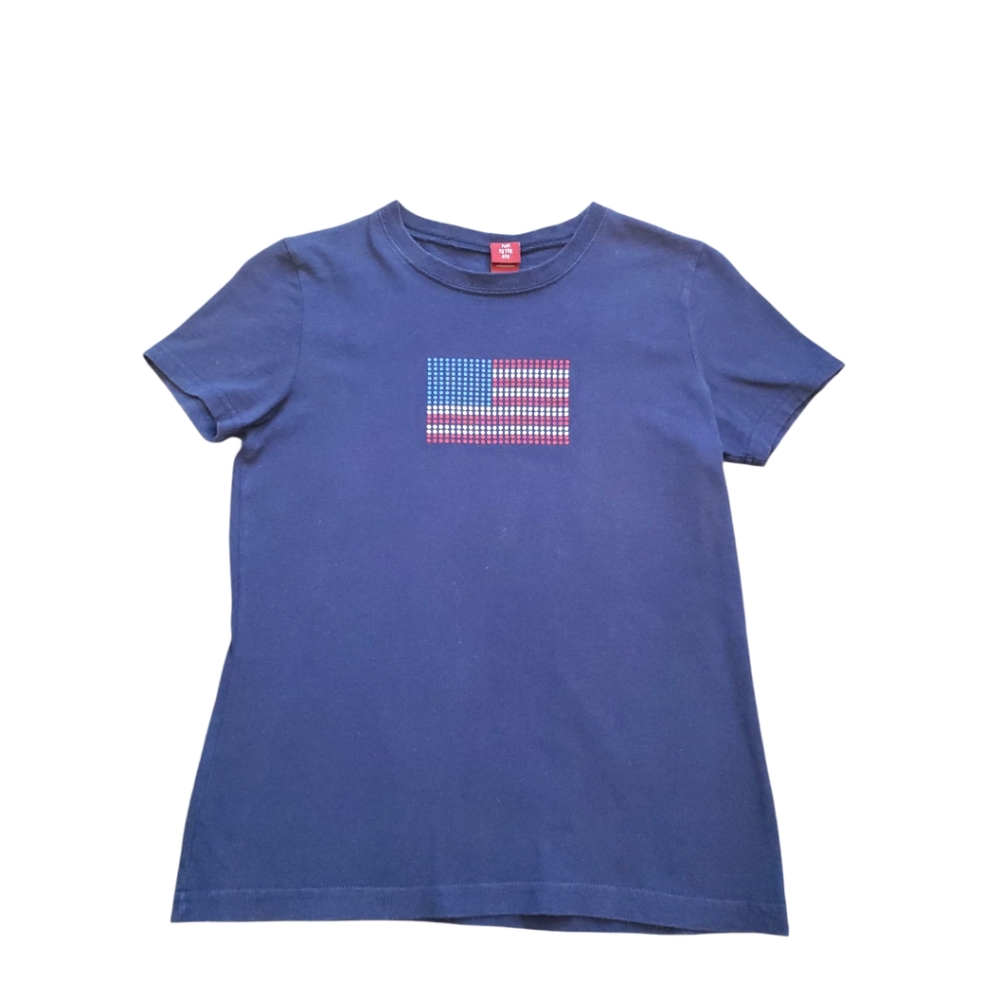 USA Flag Short Sleeves Tshirt Size Small